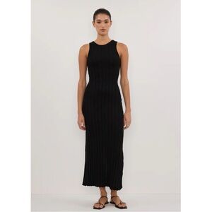 DISSH Rem Black Knit Maxi Dress